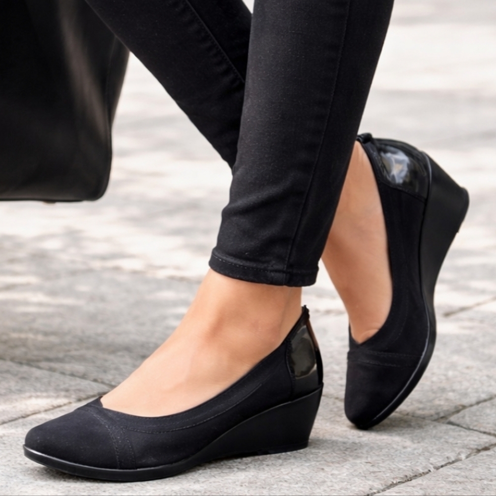 Anne Klein Sport NEW Dani Modern Minimalist Comfort Wedge Pump 8.5M